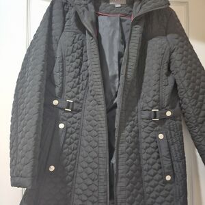 Gallery Black Quilted Women's Puffer Coat